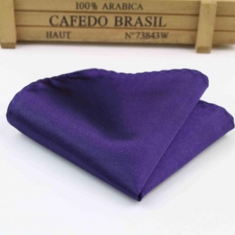 Boys Dark Purple Satin Pocket Square Handkerchief